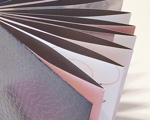 hand-bound french fold book